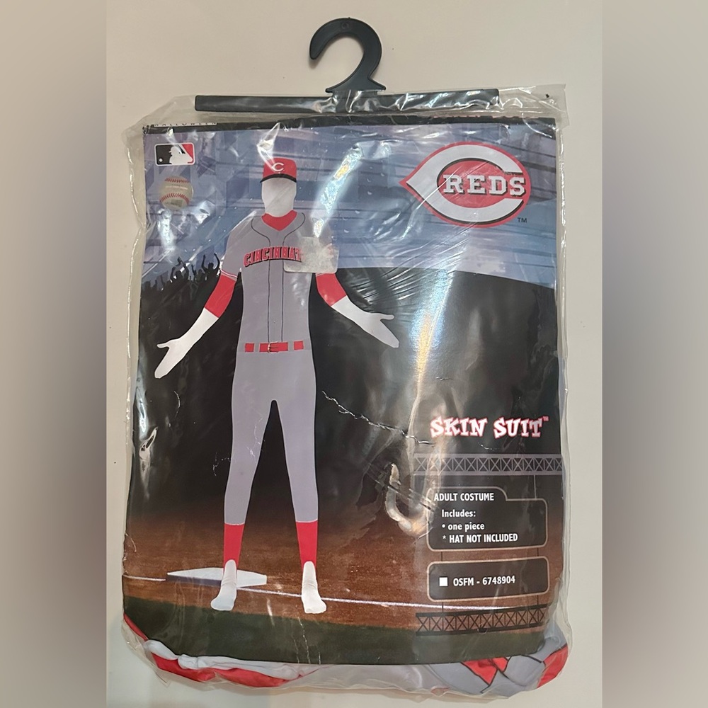 MLB Cincinnati Reds Baseball Costume Morph Skin Suit Adult Size OFSM.